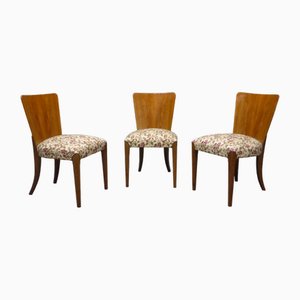 Art Deco Dining Chairs by Jindrich Halabala for Up Závody, 1940s, Set of 3