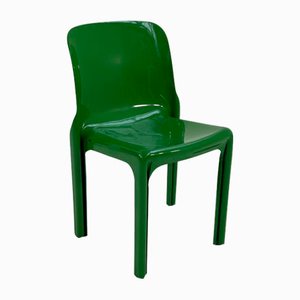 Grüner Selene Stuhl von Vico Magistretti für Artemide, 1970er