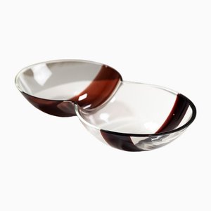 Mod. Scodella S505 in vetro trasparente di Mazzega, anni '70