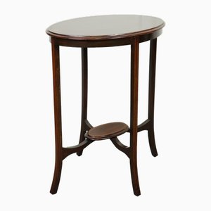 Antique Oval Hardwood Side Table