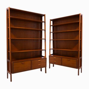 Danish Modern Mahogany Bookcases by Poul M. Volther, 1960s, Set of 2
