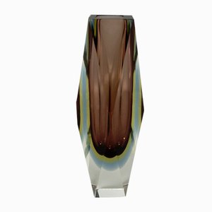 Italienische Vintage Vase aus Muranoglas von Flavio Poli für Seguso, 1960er