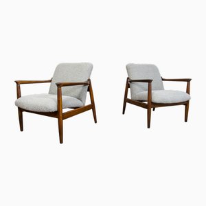 Set of GFM-64 Armchairs by Edmund Homa for Gościńskie Furniture Fabryki, 1960s