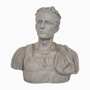 Italian Bust of Caesar in Plaster and Fiberglass, 1960