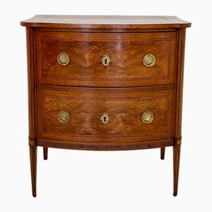 Small 18th Century German Louis Seize Commode in Walnut with 2 Drawers, 1790s
