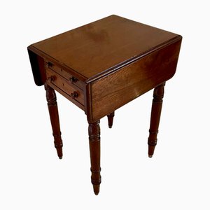 Small Victorian Mahogany Table with Two Drop Leaves, 1850s