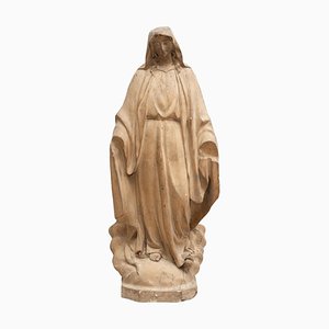 Large Traditional Plaster Virgin Figure, 1950