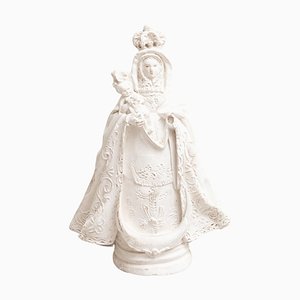 Traditional Plaster Virgin Figure, 1950