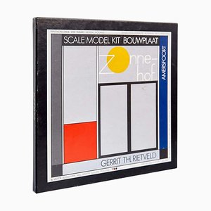 Piastra di costruzione del kit modello in scala attribuita a Gerrit Thomas Rietveld, 1987