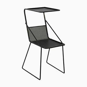 Mesa de centro negra atribuida a Mathieu Matégot, años 50
