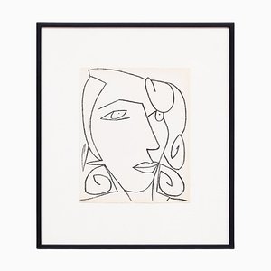 Françoise Gilot, Portrait of a Woman, 1951, Lithograph, Framed