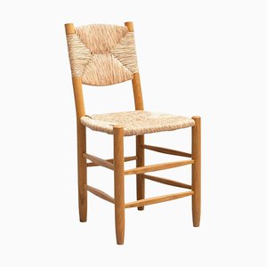 Moderner Mid-Century Stuhl aus Rattanholz, 1980er