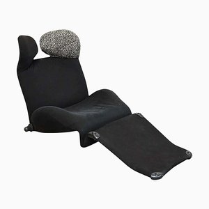 Wink 111 Armchair in Black by Toshiyuki Kita attributed to Cassina, 1980s