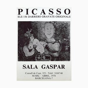 Picasso Poster der Ausstellung Gaspar Room, 1978