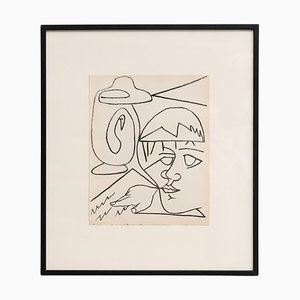 Françoise Gilot, Composition, Lithograph, 1951, Framed