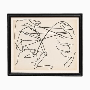 Françoise Gilot, Figurative Composition, 1951, Original Lithograph, Framed