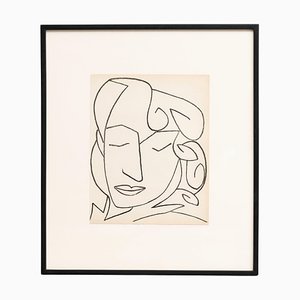 Françoise Gilot, Figurative Composition, 1951, Original Lithograph, Framed
