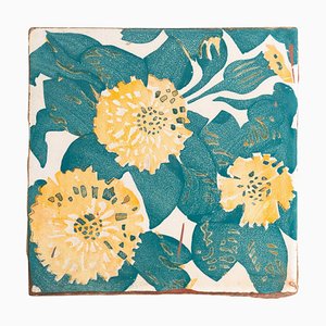 Spanish Decorative Ceramic Tile of Casa Vicens by Antoni Gaudí