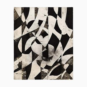 Sandro, Abstrakt in Schwarzweiß, 2015, Mixed Media