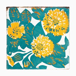 Spanish Decorative Ceramic Tile of Casa Vicens by Antoni Gaudí