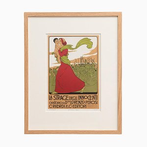 Franz Laskoffs, The Massacre of the Innocents, 1914, Lithographie, gerahmt