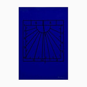 Joan Brossa, Poema visual azul surrealista, 1978, Litografía