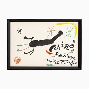 Joan Miró, Komposition, Farblithographie, 1964, Gerahmt
