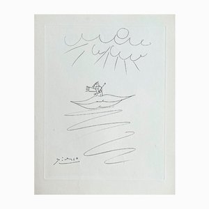 Pablo Picasso, Ángel de amor para Les Cavaliers d'Ombre, 1954, Grabado