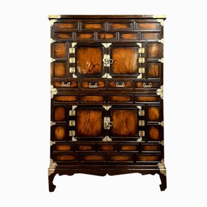 Chinese Cabinet in Ironwood and Gilded Bronze, 1800s