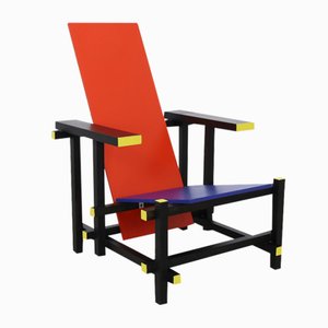Dutch Bauhaus Lounge Chair by Gerrit Rietveld, 1980s