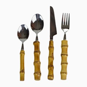 Set de Couverts en Bambou par Stainless Cutlery Factory, Set de 4