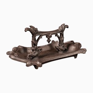 English Cast Iron Ornate Boot Scraper, 1840s