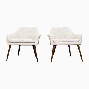 Set of Cream Cocktail Chairs, 1970s