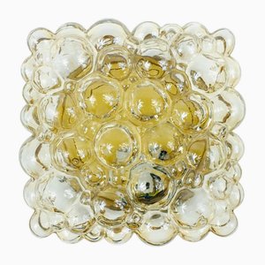 Mid-Century Amber Bubble Glass Flush Mount by Helena Tynell for Limburg, 1970s