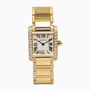18 Karat Gelbgold Diamant Armbanduhr mit Diamanten von Cartier