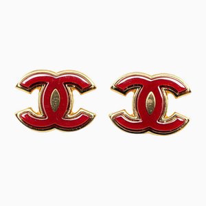 CC Push Back Earrings from Chanel, Set of 2