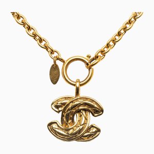 CC Gesteppte Halskette mit Anhänger von Chanel