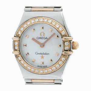 Constellation Diamond Mop 18k Pink Gold Steel Watch from Omega