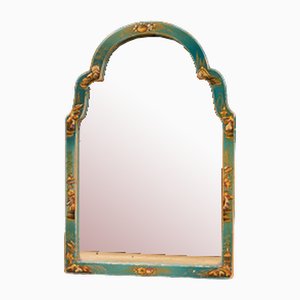 Small Blue Chinoiserie Wall Mirror, 1920