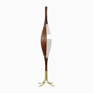Lampadaire Vintage en Teck attribué à Goffredo Reggiani, 1972