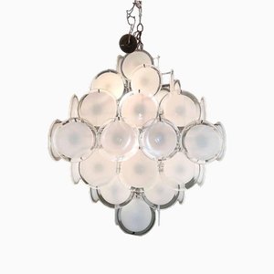 Large Vintage Murano Disc Chandelier by Gino Vistosi