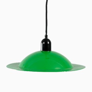 Green Enamel Lampiatta Pendant Lamp from Stilnovo