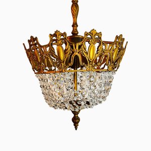 French Crystal Waterfall Chandelier