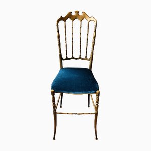 Vintage Hollywood Regency Italian Brass Chair