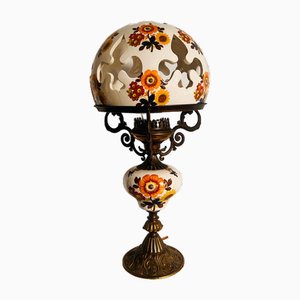 Französische Vintage Porzellan Lampe