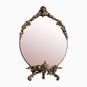 Vintage Baroque Italian Oval Wall Mirror