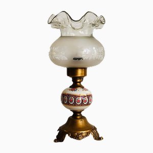 Vintage Porzellanlampe im Stil von Fenton
