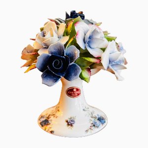 Vase Bouquet de Fleurs en Porcelaine Rose Clair de Lune de Royal Albert, Angleterre