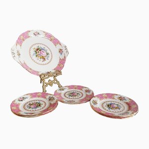 Set da dessert Lady Carlyle vintage in porcellana Bone China di Royal Albert, Inghilterra