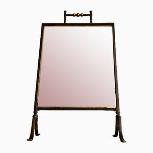 Victorian Brass Mirrored Fire Screen